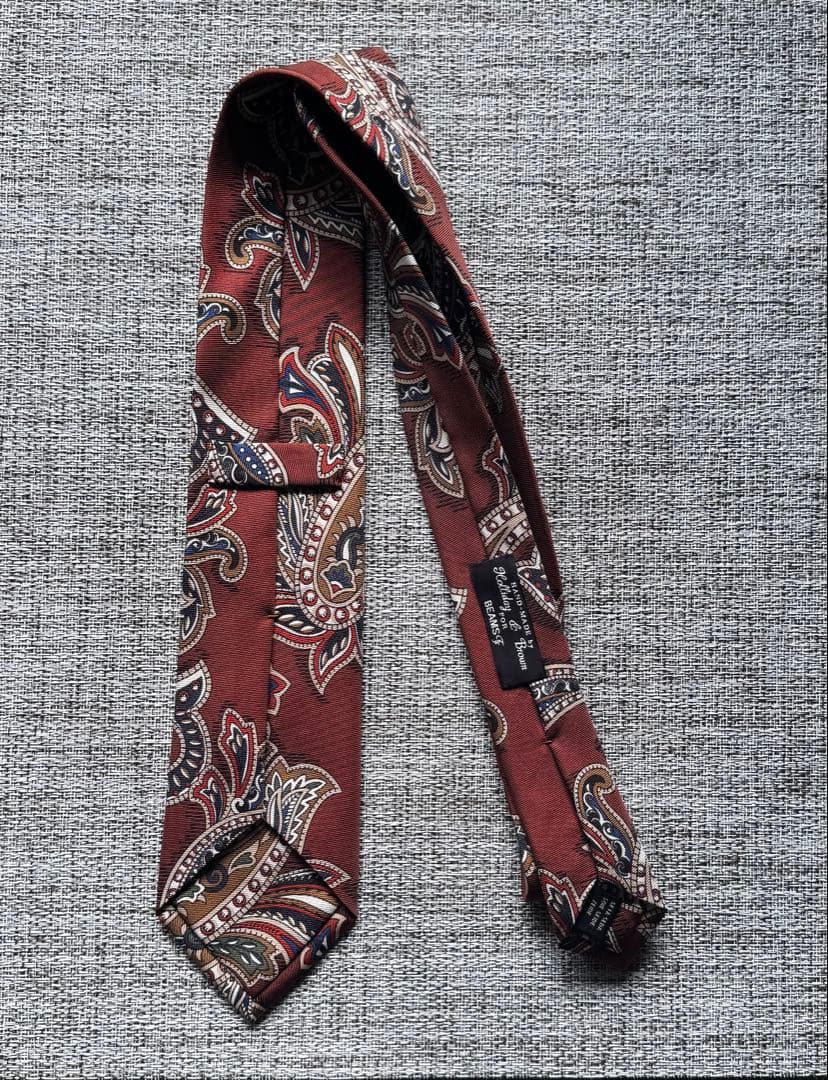 Holliday&Brown × BEAMS F ペイズリー柄ネクタイ