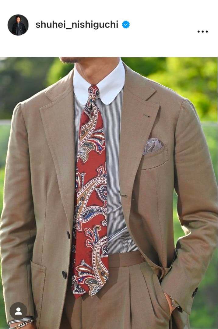 Holliday&Brown × BEAMS F ペイズリー柄ネクタイ