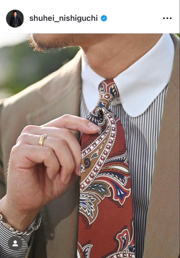 Holliday&Brown × BEAMS F ペイズリー柄ネクタイ