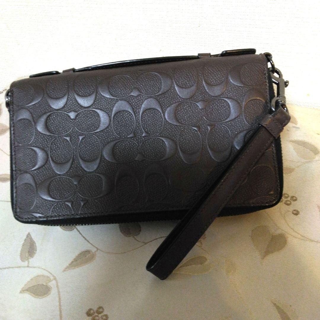 ✨最終お値下げ✨極美品　コーチメンズダークブラウン レザー バッグ