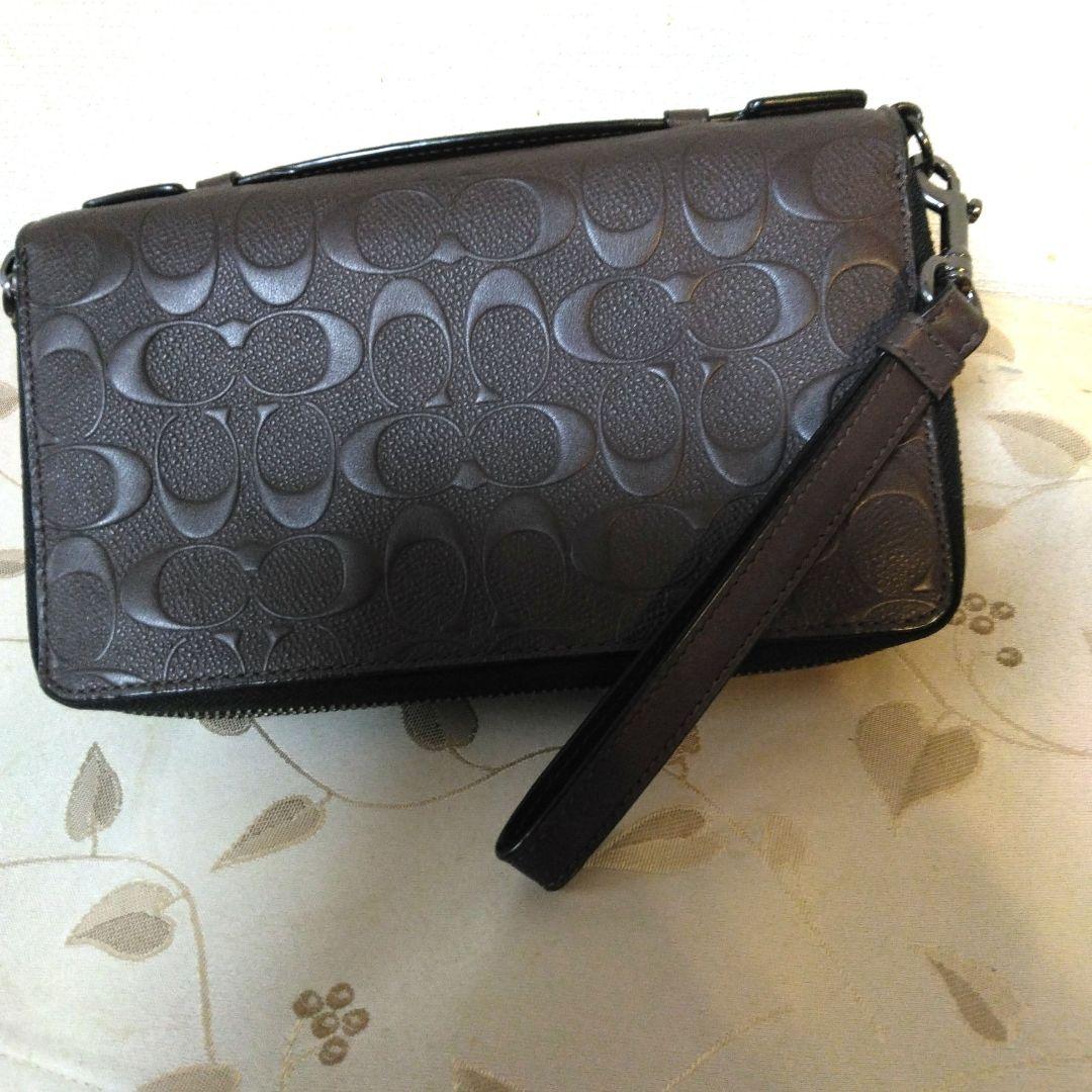 ✨最終お値下げ✨極美品　コーチメンズダークブラウン レザー バッグ