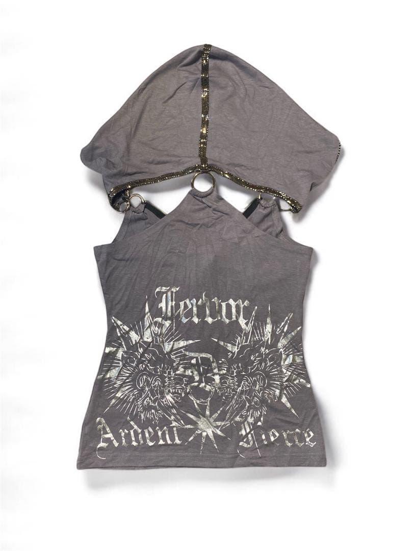 d.i.a. フード付きタンクトップ グレー　平成　ギャル