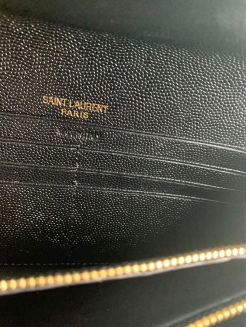 新品同様、ほぼ未使用、サンローラン 長財布 保存袋 箱あり