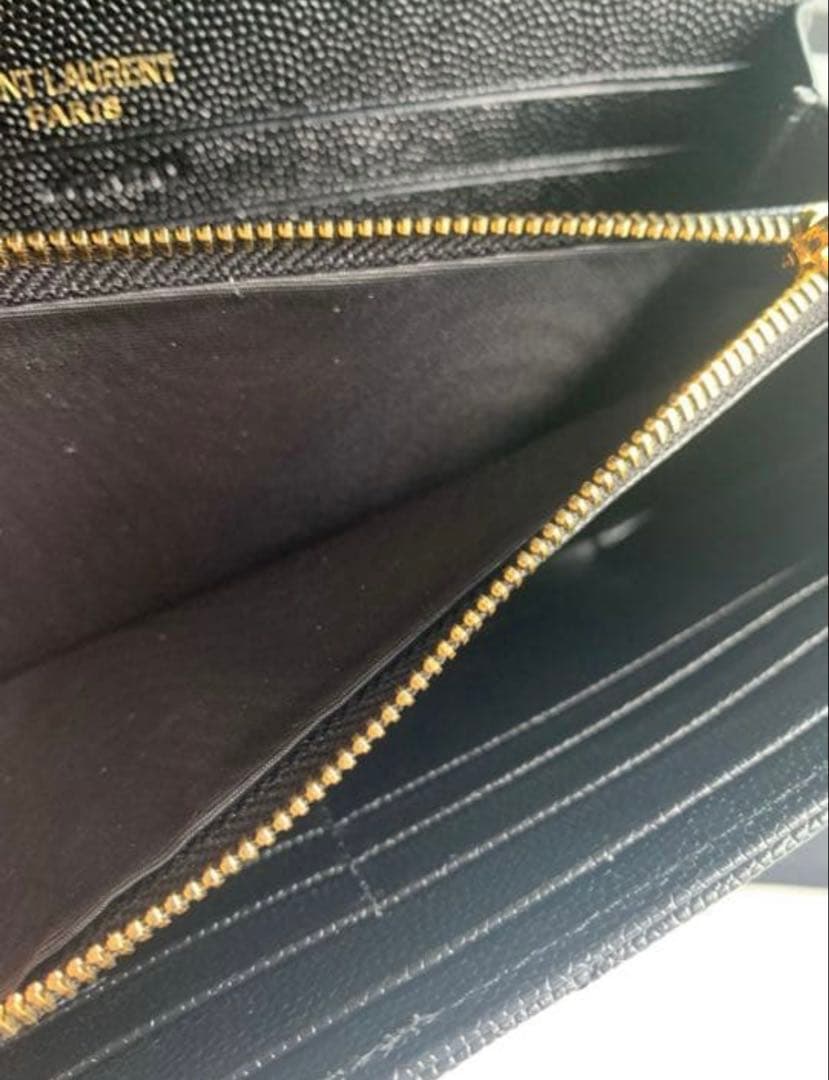 新品同様、ほぼ未使用、サンローラン 長財布 保存袋 箱あり