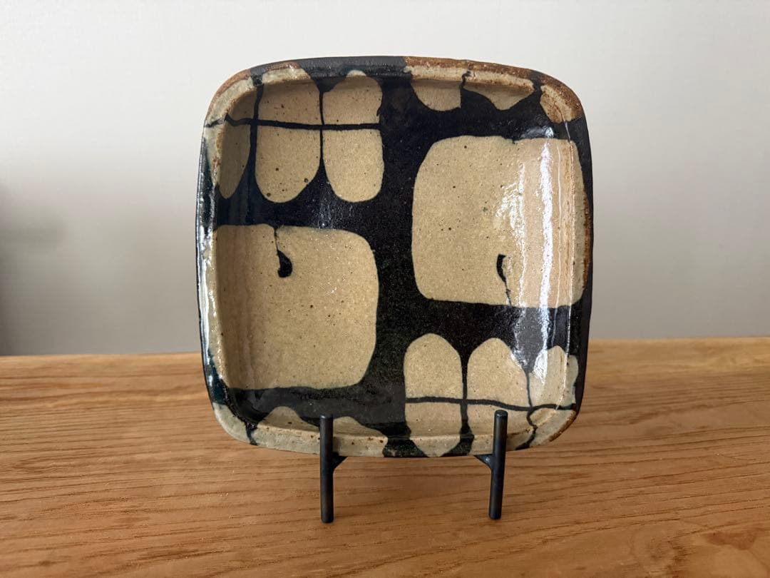 掛谷康樹　練り上げ　惣堂窯　角皿