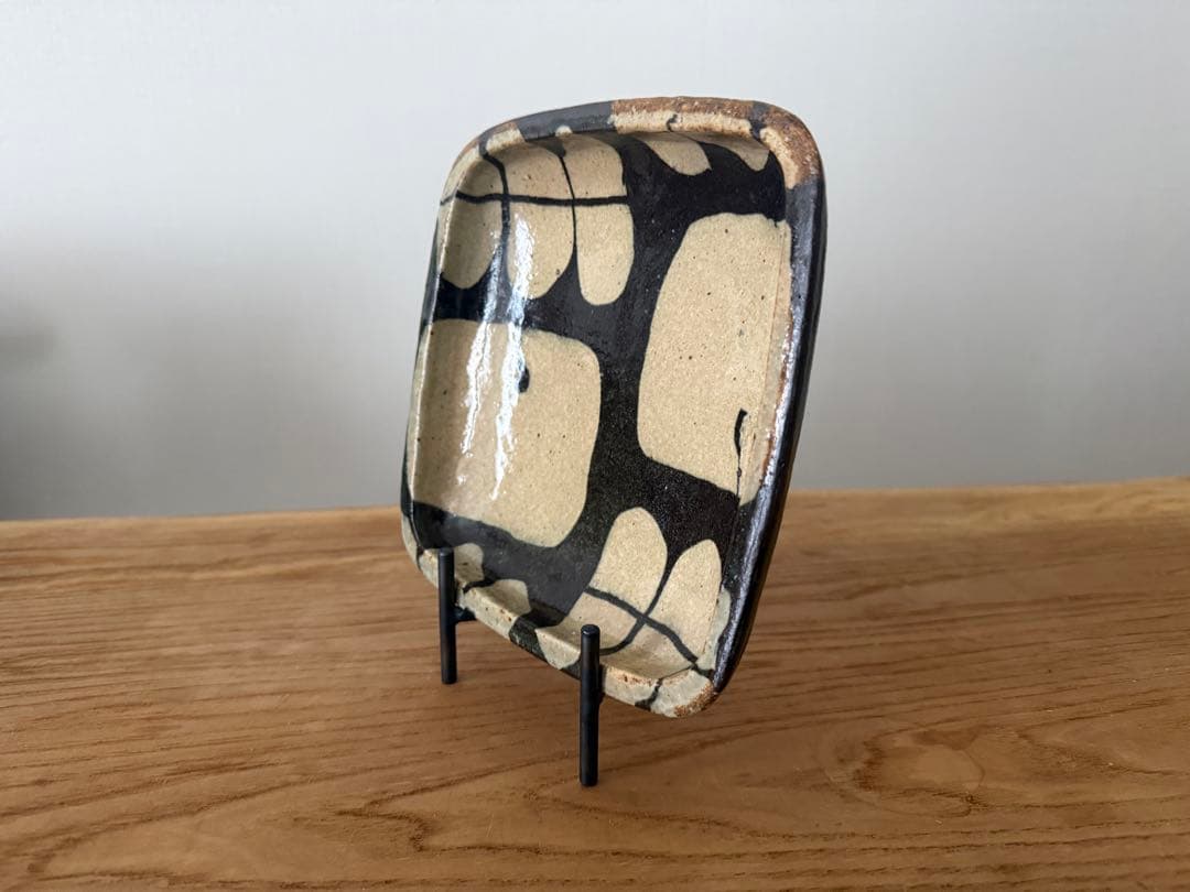 掛谷康樹　練り上げ　惣堂窯　角皿