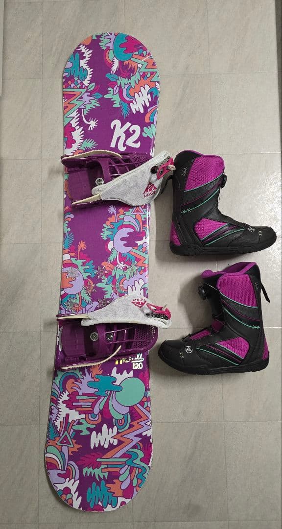 【限定出品】Ｋ２スノーボードセット　GROM PACK 120 ㎝　グロムパック