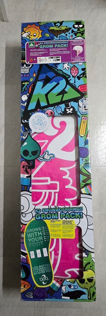 【限定出品】Ｋ２スノーボードセット　GROM PACK 120 ㎝　グロムパック