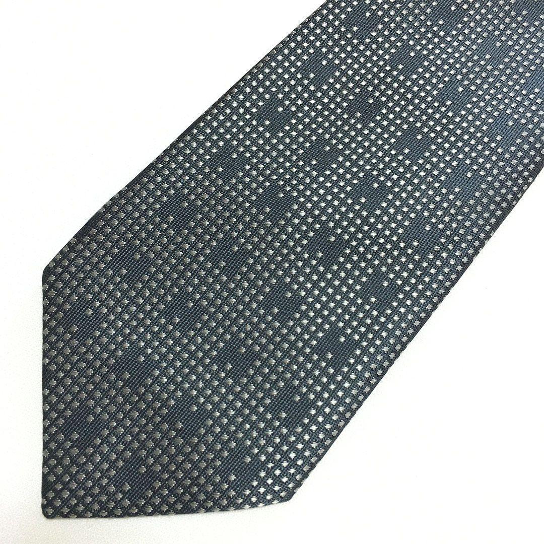 未使用級 エルメス HERMES ネクタイ H織りタイ ファソネH柄 スクエア