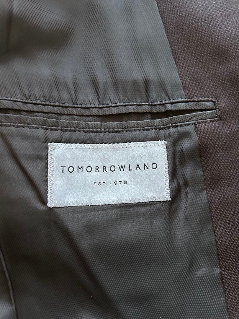 【高級】 トゥモローランド セットアップ スーツ 46 ダークブラウン