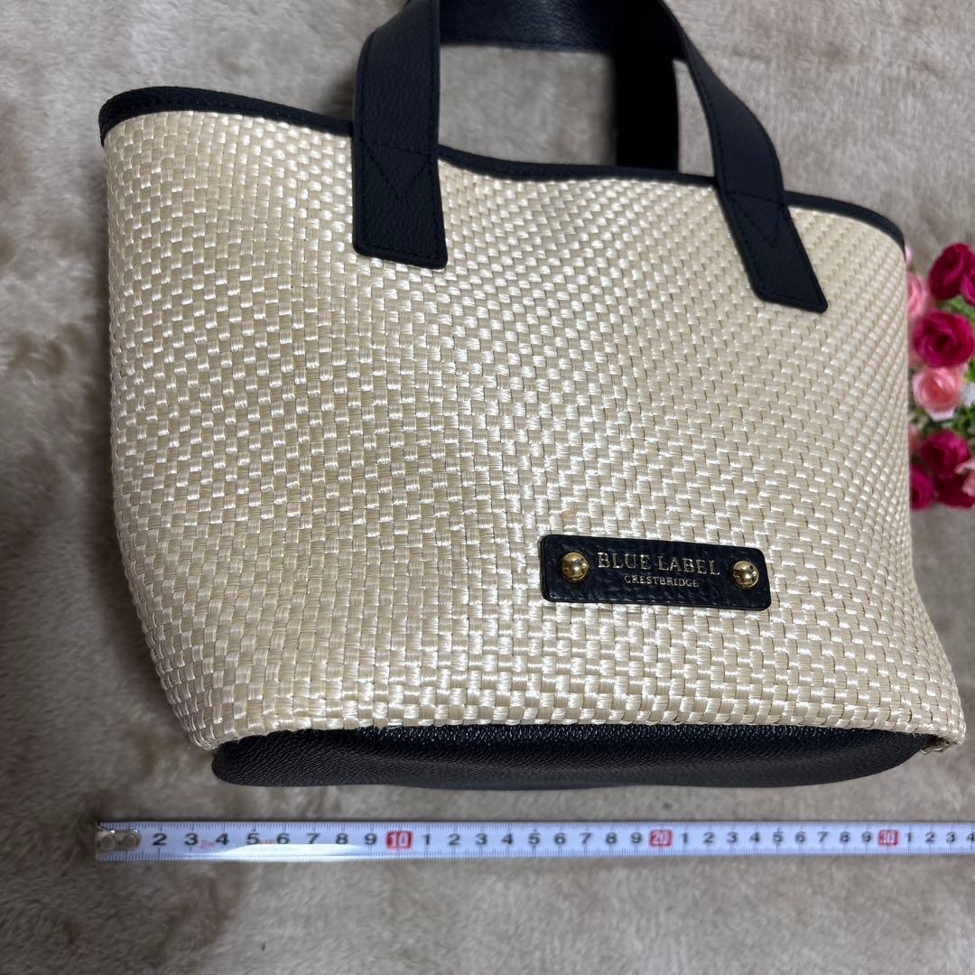 【値下げ】バーバリー　ブルーレーベルクレストブリッジ　カゴバック　チェック