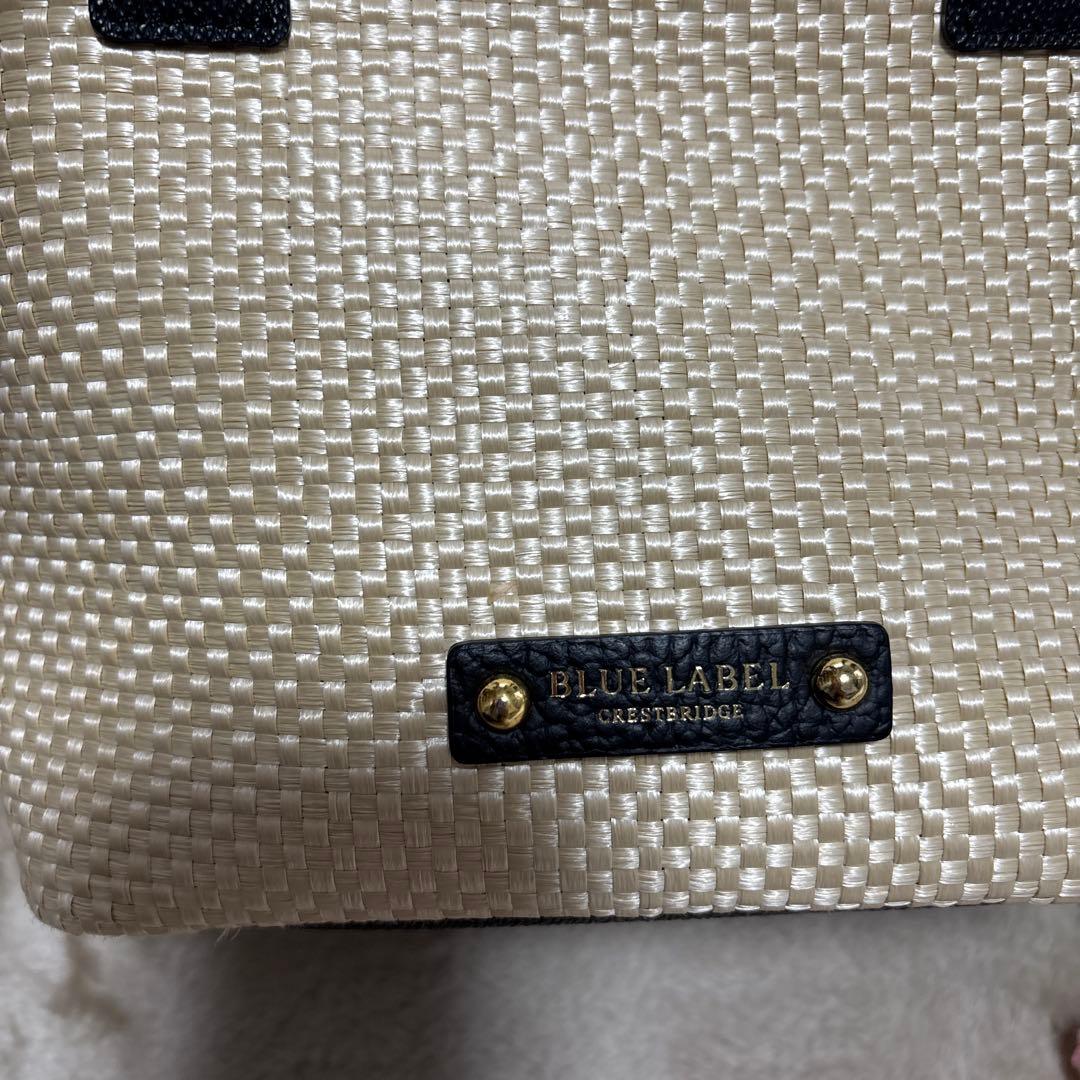 【値下げ】バーバリー　ブルーレーベルクレストブリッジ　カゴバック　チェック