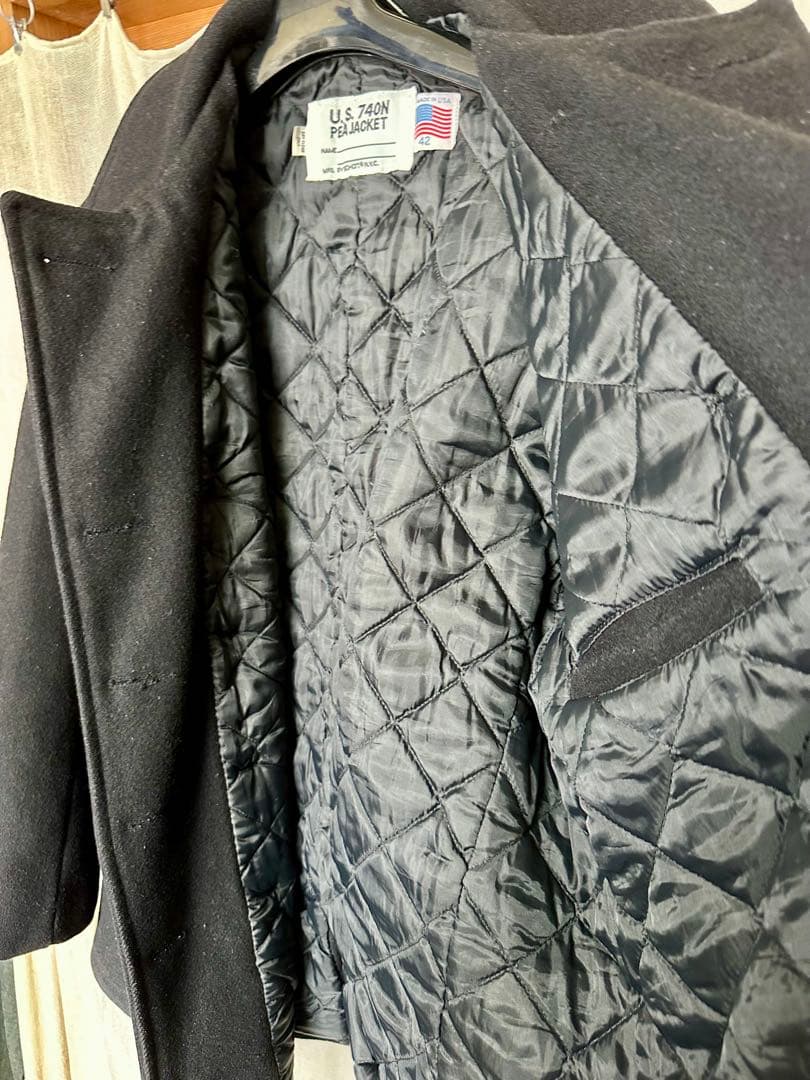 ショット SCHOTT メンズ ウール ダブル ピーコート　42 アメリカ製