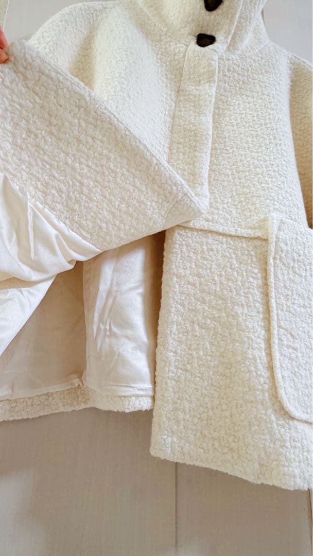 EAPHI STAND COLLAR COAT新品オフホワイト