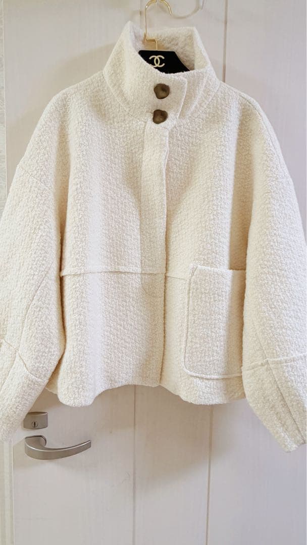 EAPHI STAND COLLAR COAT新品オフホワイト