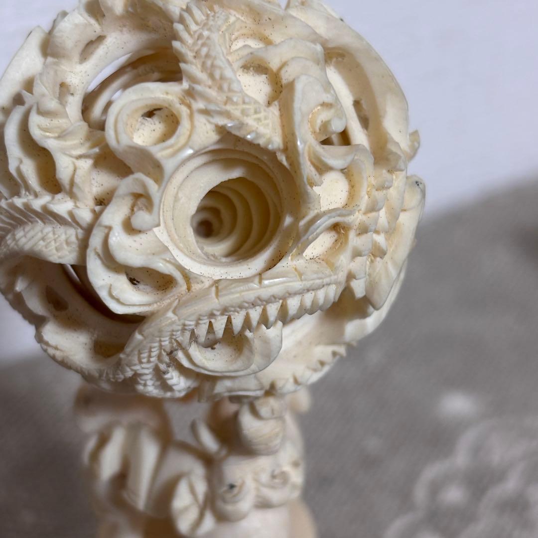 象牙調　天球　多層球　置物