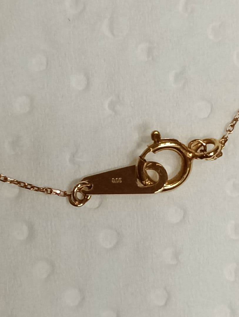 K10PGピンクゴールド一粒ダイヤモンドネックレス0.05ct