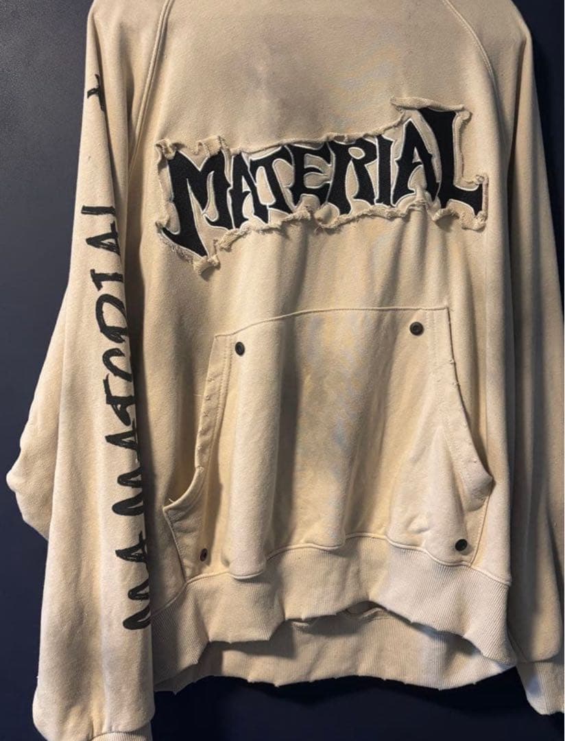 MATERIAL フード付きパーカー ベージュ