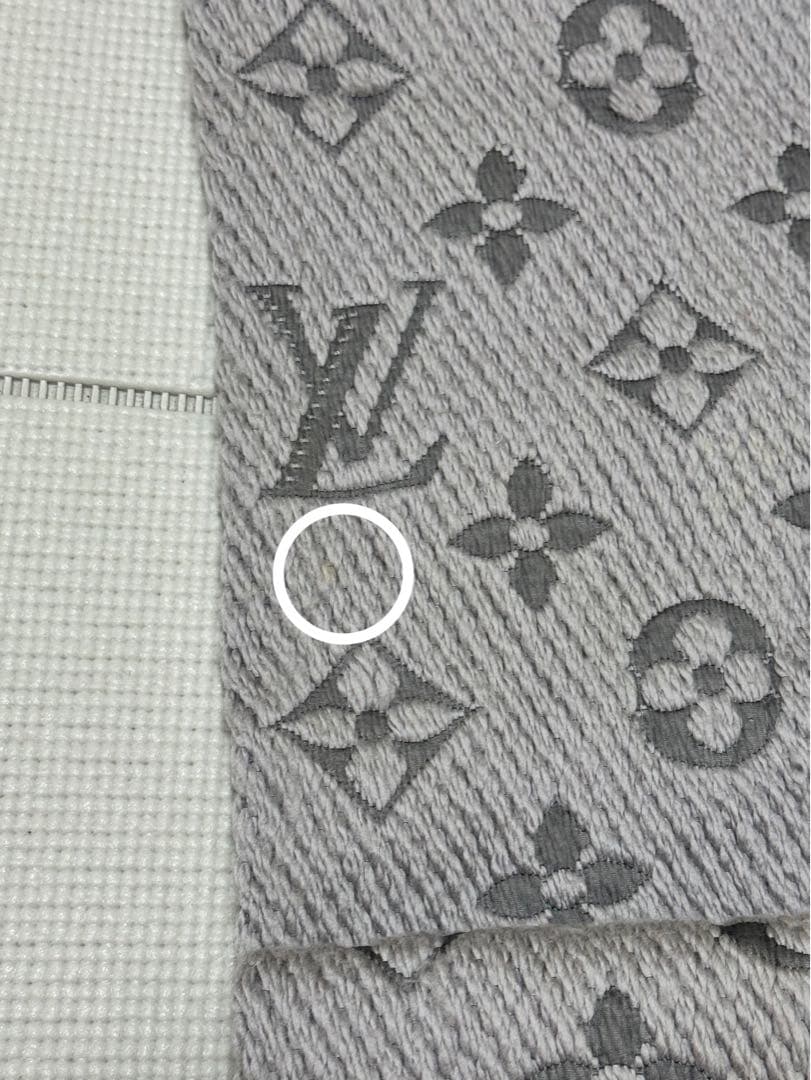 LOUIS VUITTON ルイヴィトン　エシャルプロゴマニアマフラー　グレー