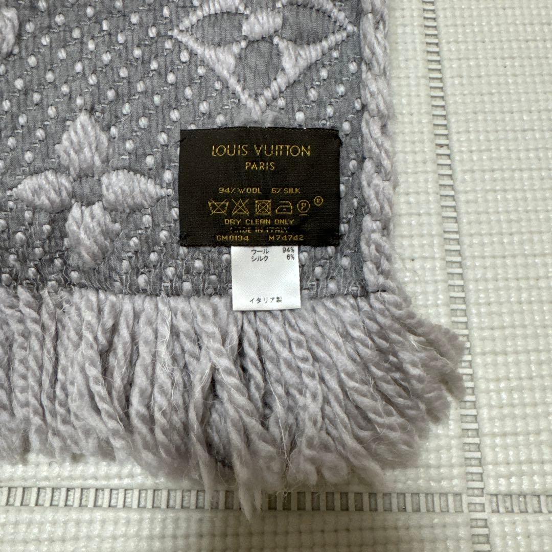 LOUIS VUITTON ルイヴィトン　エシャルプロゴマニアマフラー　グレー