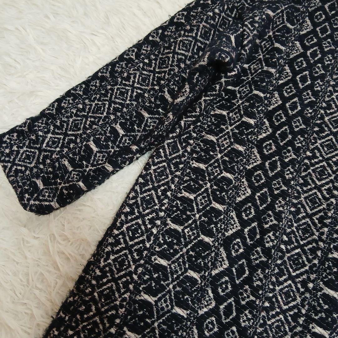 【ne Quittez pas】ウールジャカードラップコート