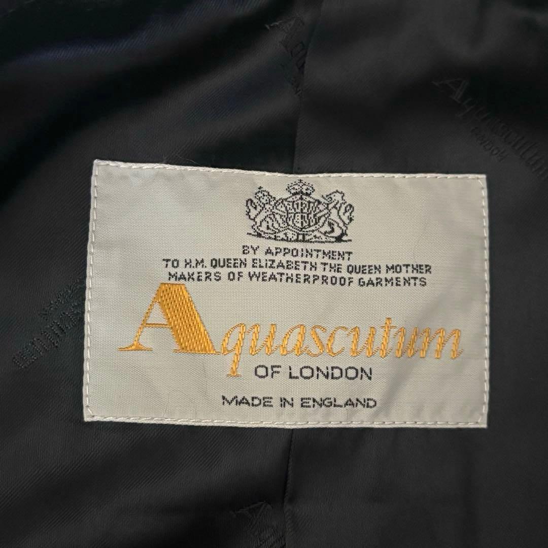 【英国製】Aquascutum ネイビー ピュアウール チェスターコート