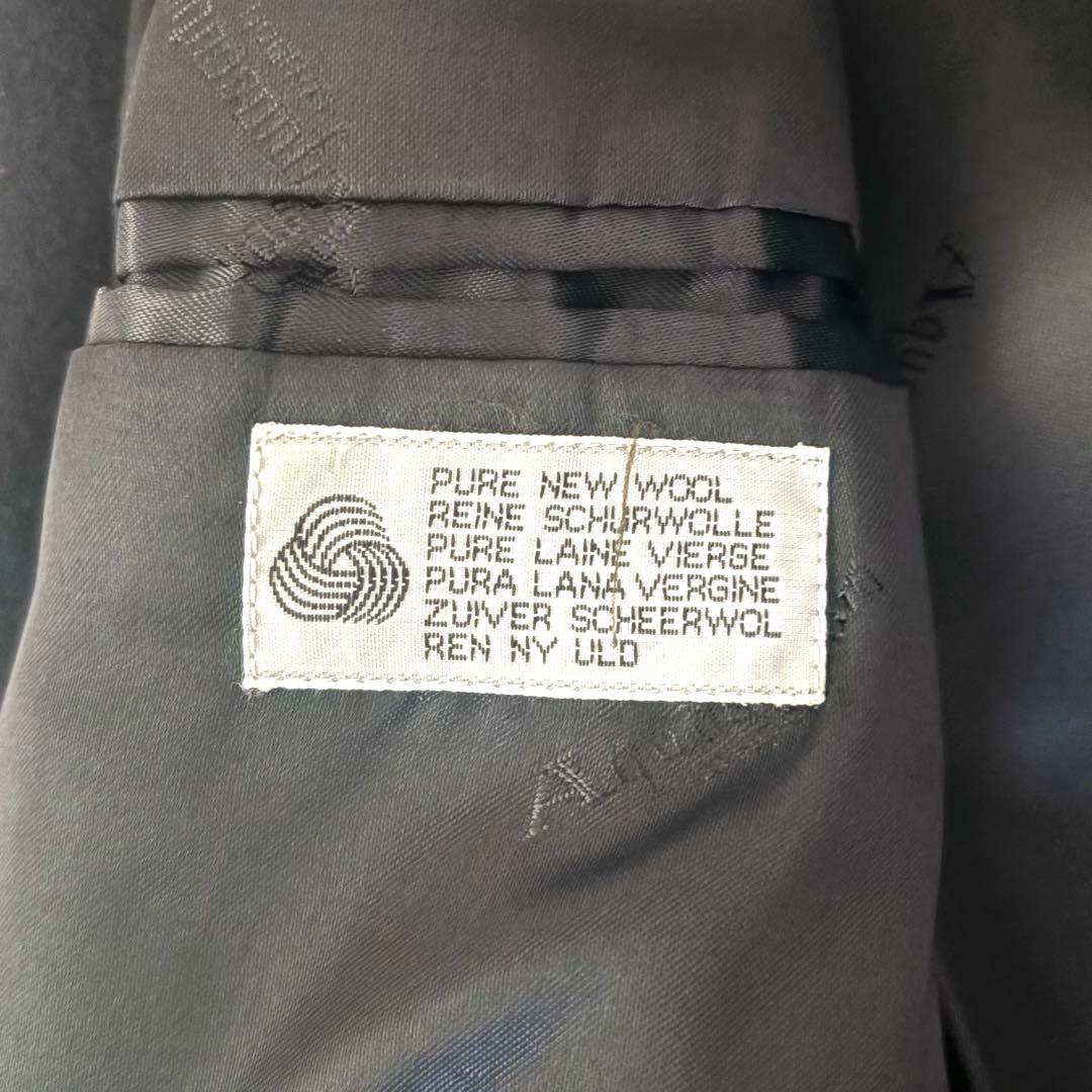 【英国製】Aquascutum ネイビー ピュアウール チェスターコート