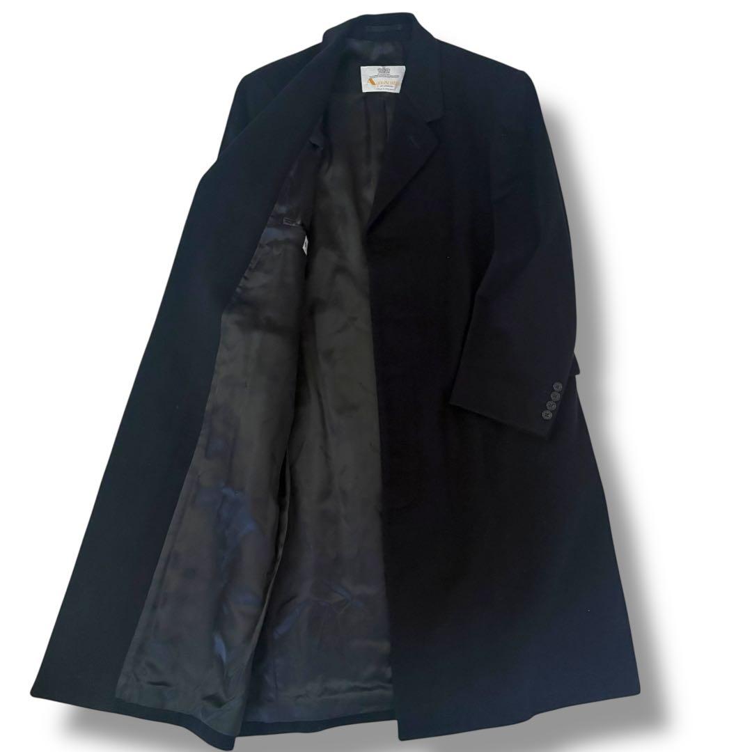 【英国製】Aquascutum ネイビー ピュアウール チェスターコート