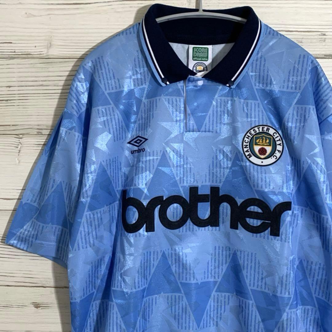 マンチェスター・シティ 89-91年 ホームシャツ Lサイズ ナイアル・クイン
