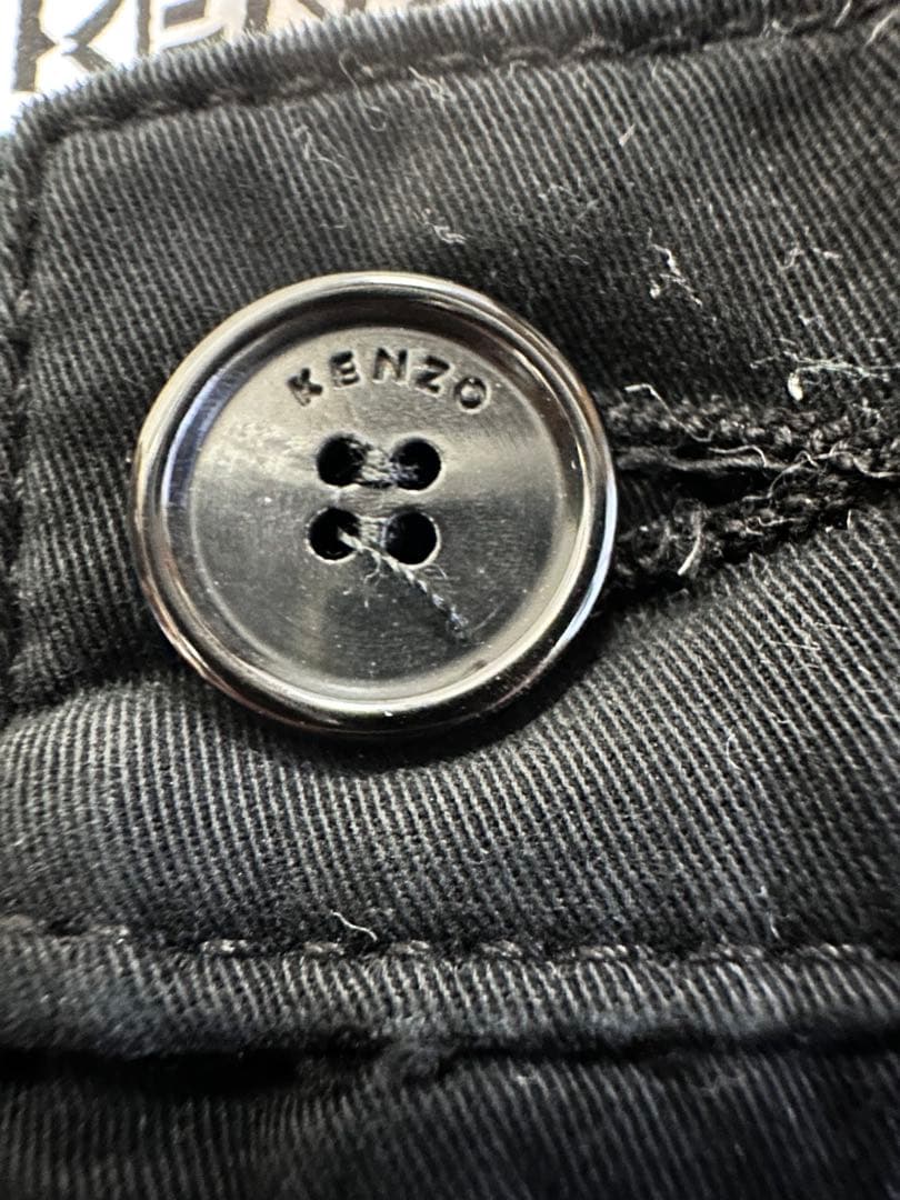 新品 タグ付き KENZO テーパードクロップドパンツ 黒 サイズ40