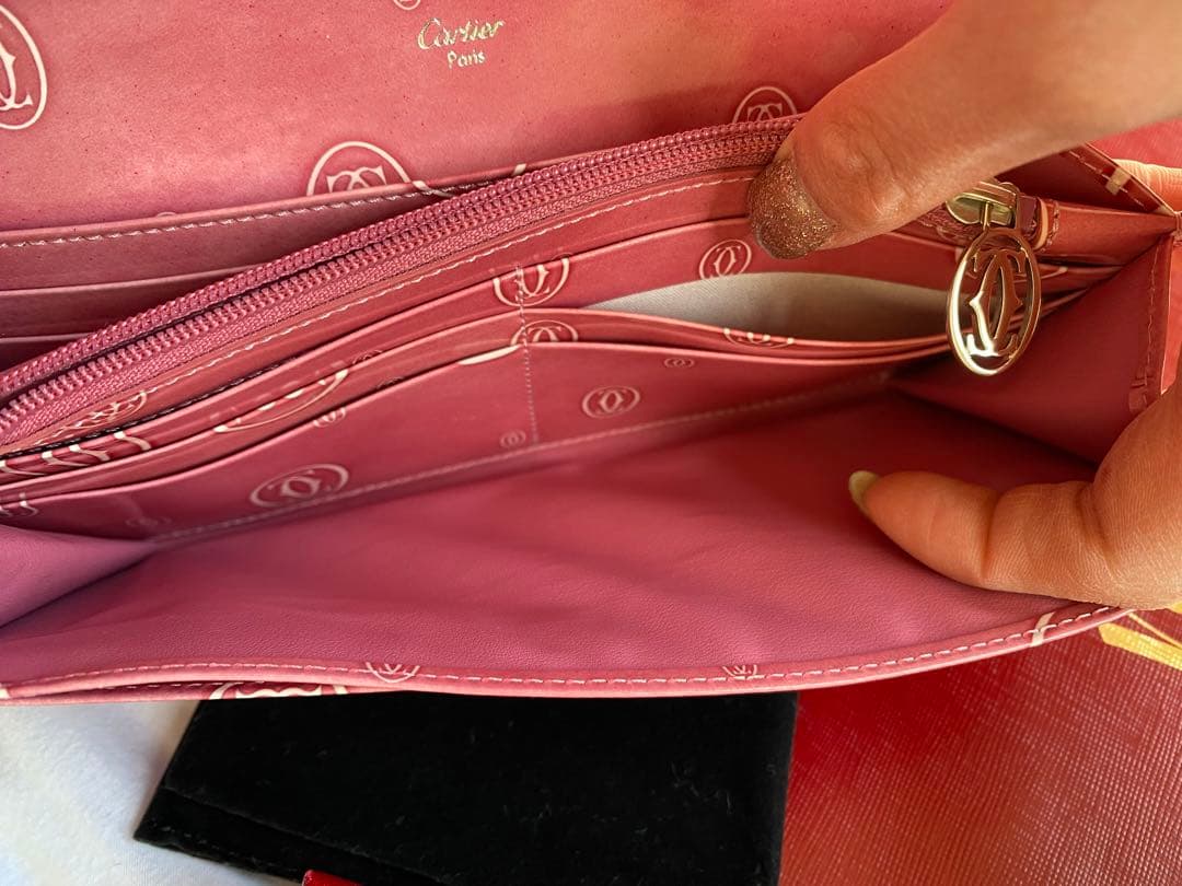 カルティエ　長財布　pink
