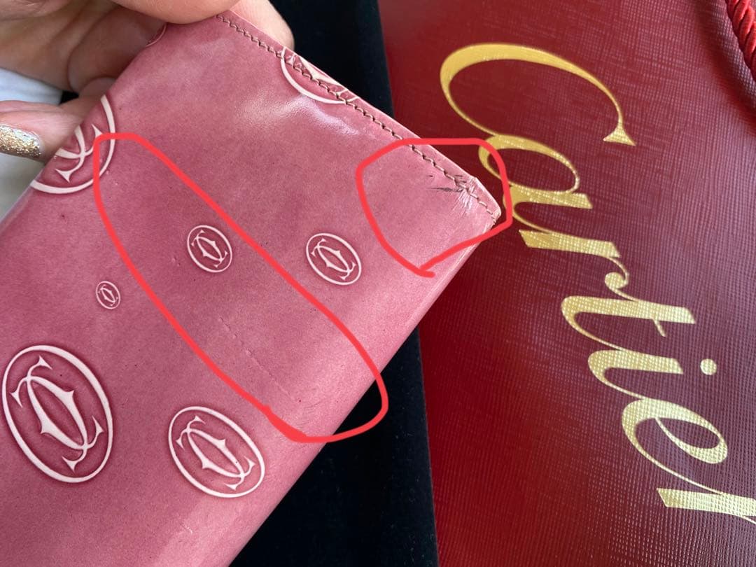 カルティエ　長財布　pink