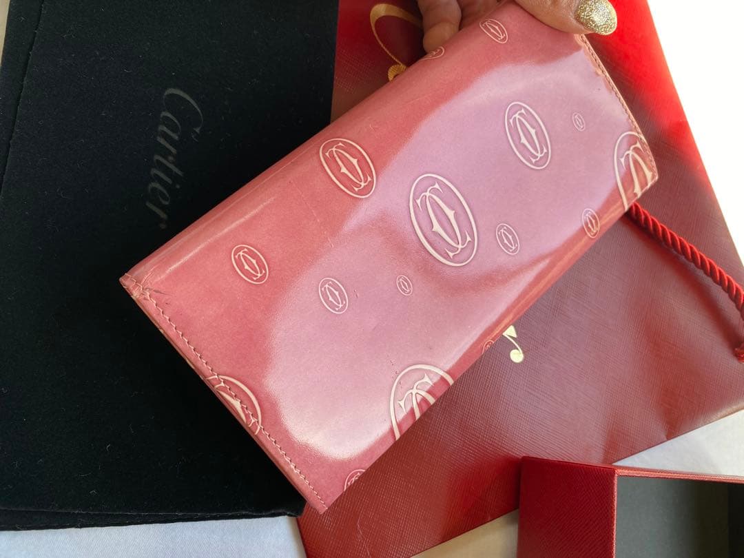カルティエ　長財布　pink