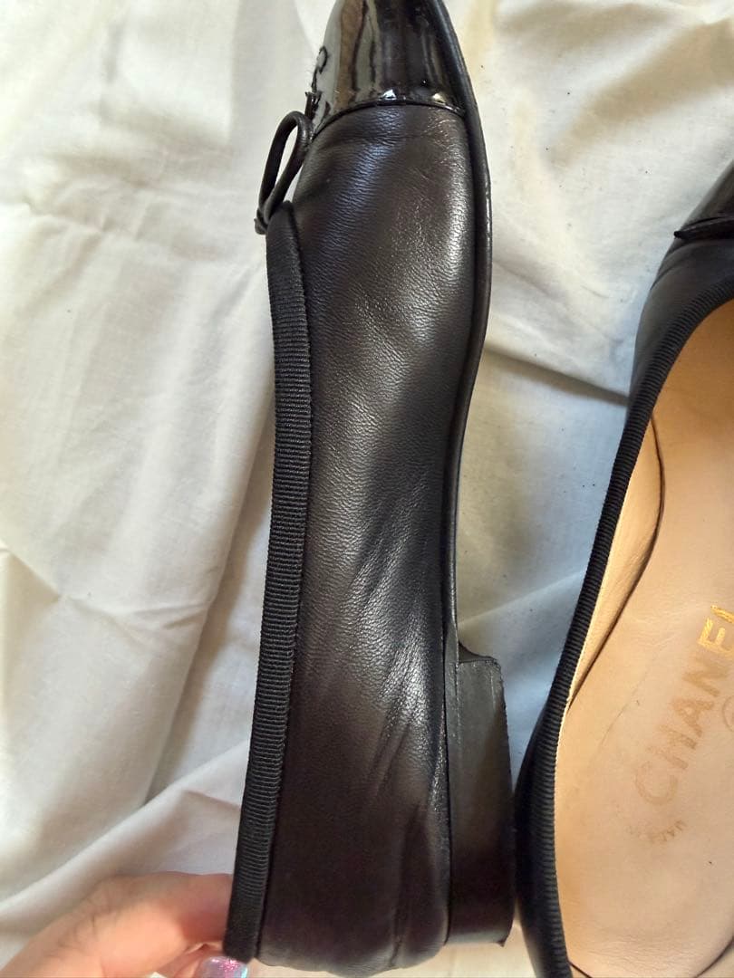 【mmm】CHANEL シャネル バレエシューズ バレリーナ 23cm