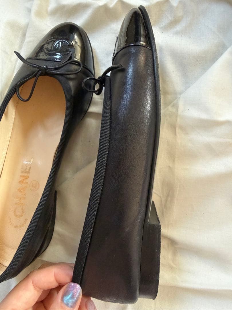 【mmm】CHANEL シャネル バレエシューズ バレリーナ 23cm