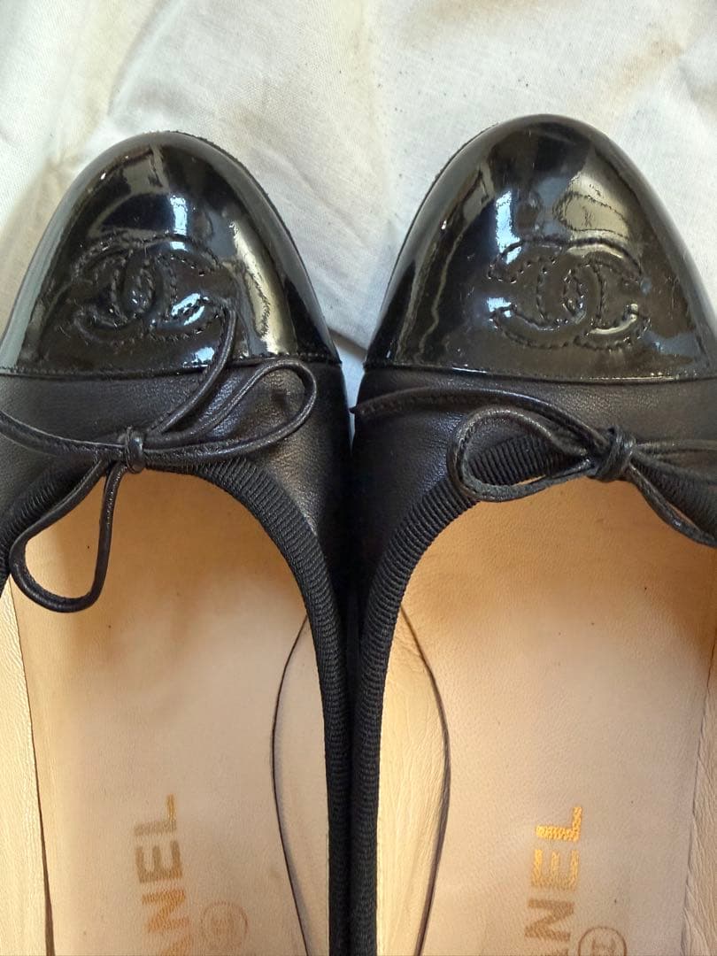 【mmm】CHANEL シャネル バレエシューズ バレリーナ 23cm