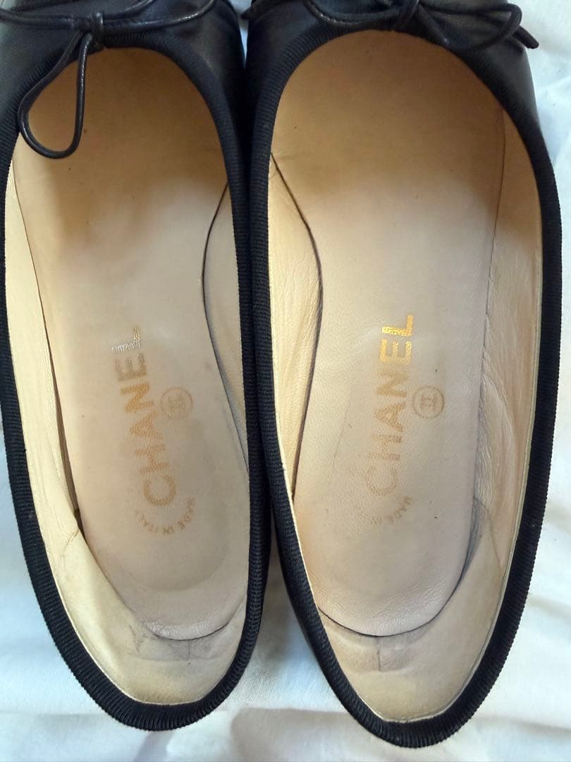 【mmm】CHANEL シャネル バレエシューズ バレリーナ 23cm