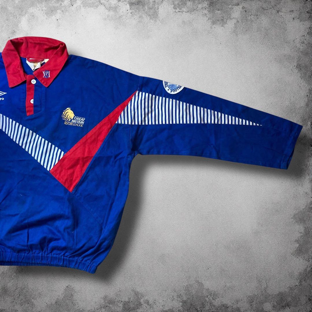 90s UMBRO 希少イギリス代表ラガーシャツ 刺繍 ヴィンテージ ラグビー