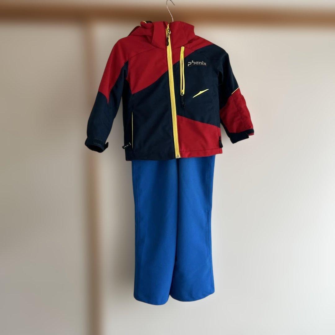 美品　　Phenix 子ども用スキーウェア 赤/青
