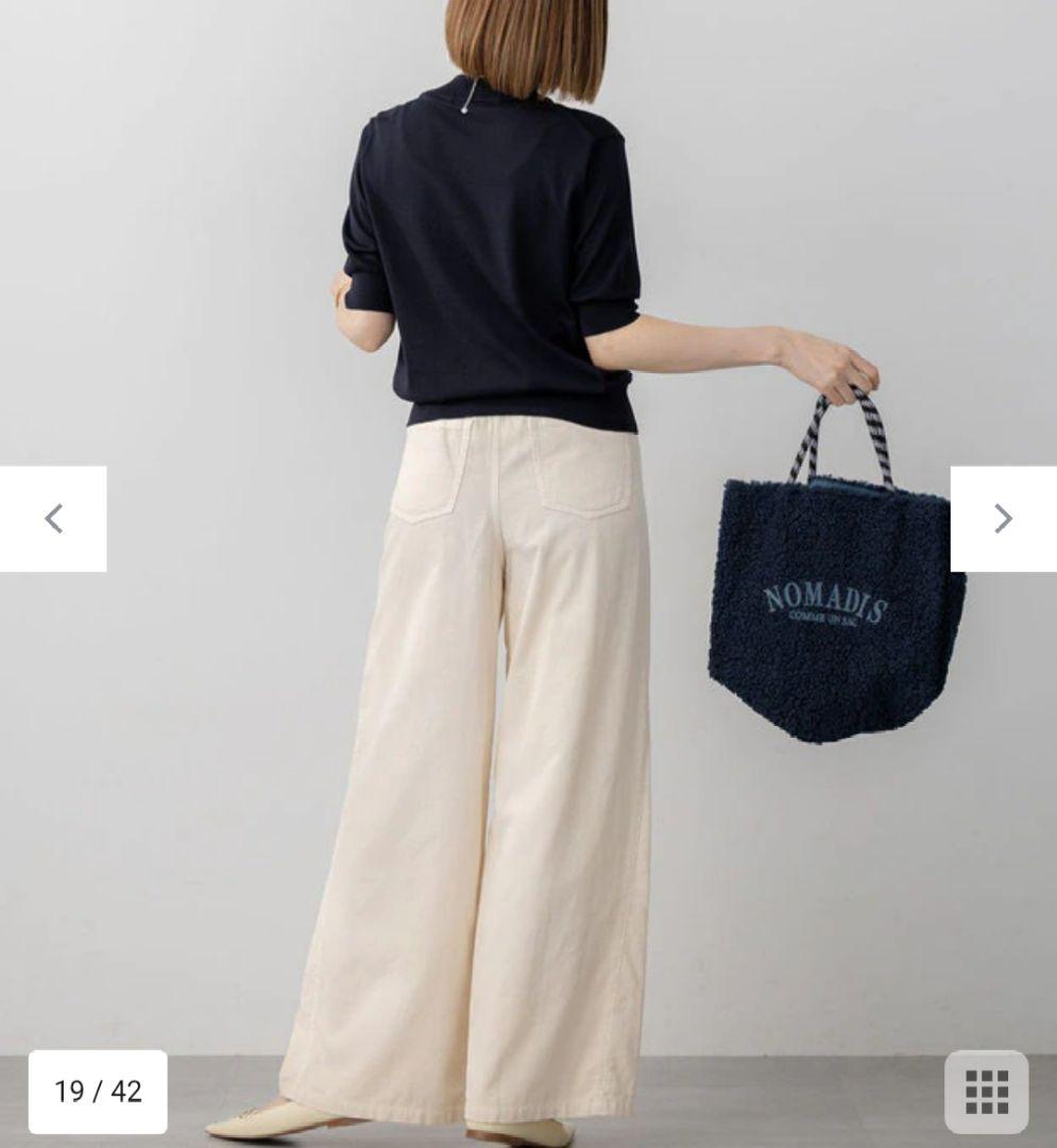 23区【滝沢眞規子さん着用/洗える】コットン コーデュロイ ワイド パンツ