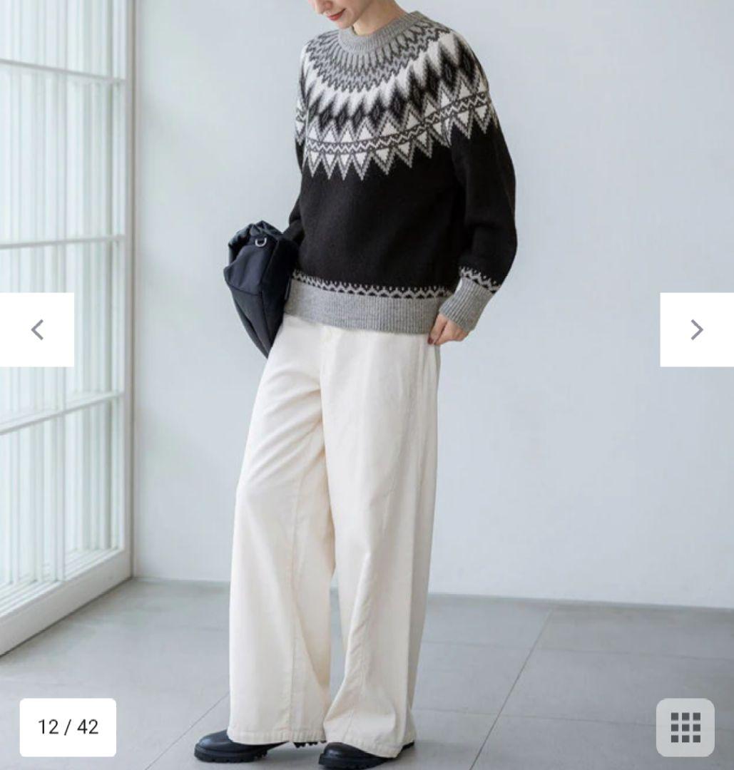 23区【滝沢眞規子さん着用/洗える】コットン コーデュロイ ワイド パンツ