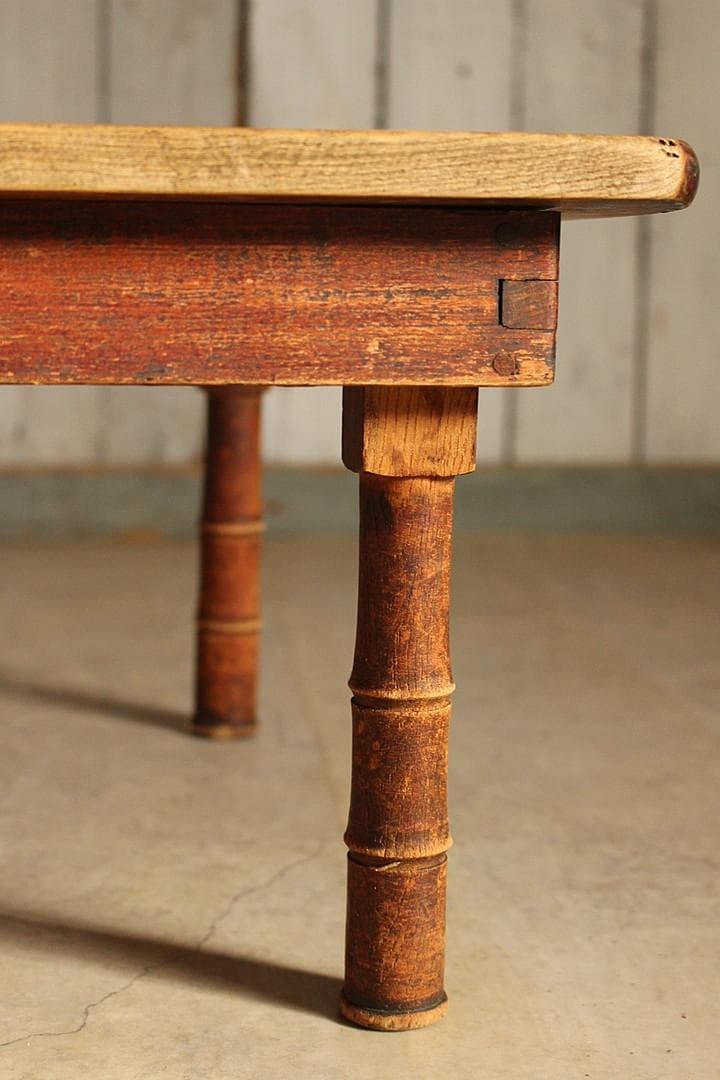 古い小ぶりな折り畳みテーブル　ちゃぶ台　古家具　古民家　古道具
