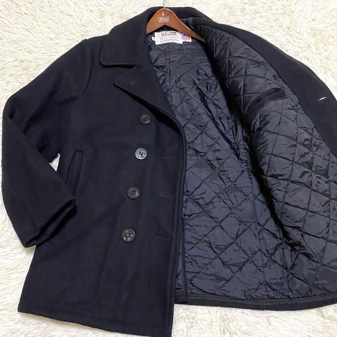 【極美品✨】Schott ピーコート USA製 U.S.740N 黒 40