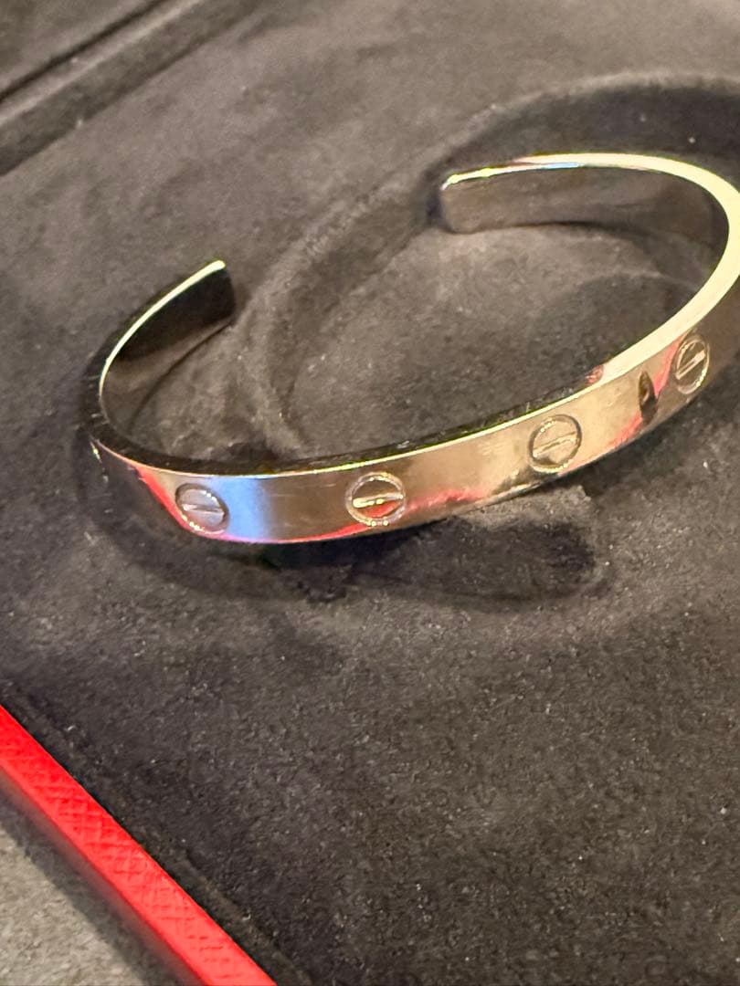 Cartier ホワイトゴールド　ラブブレス　オープンタイプ　16