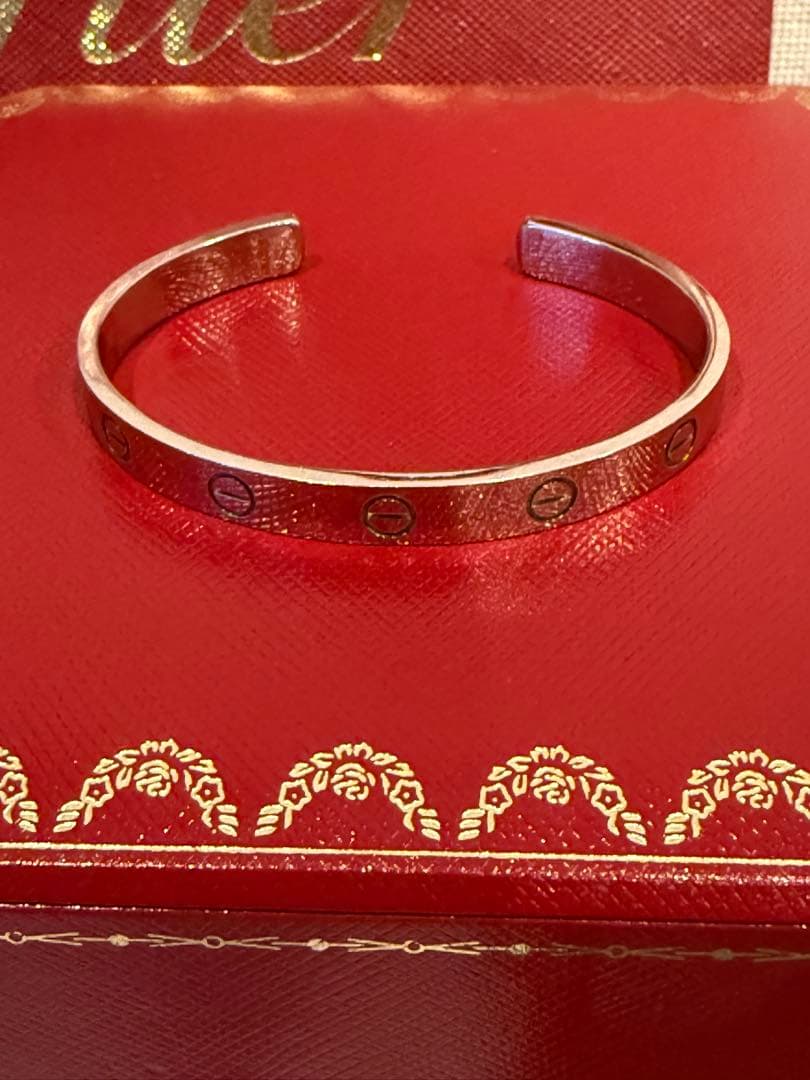 Cartier ホワイトゴールド　ラブブレス　オープンタイプ　16