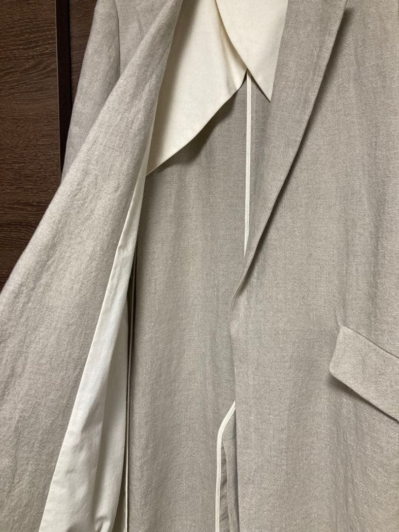 フラデリ　リネンロングコート　ベージュ　チェスターコート