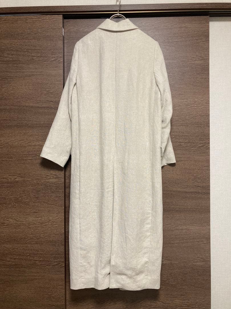 フラデリ　リネンロングコート　ベージュ　チェスターコート