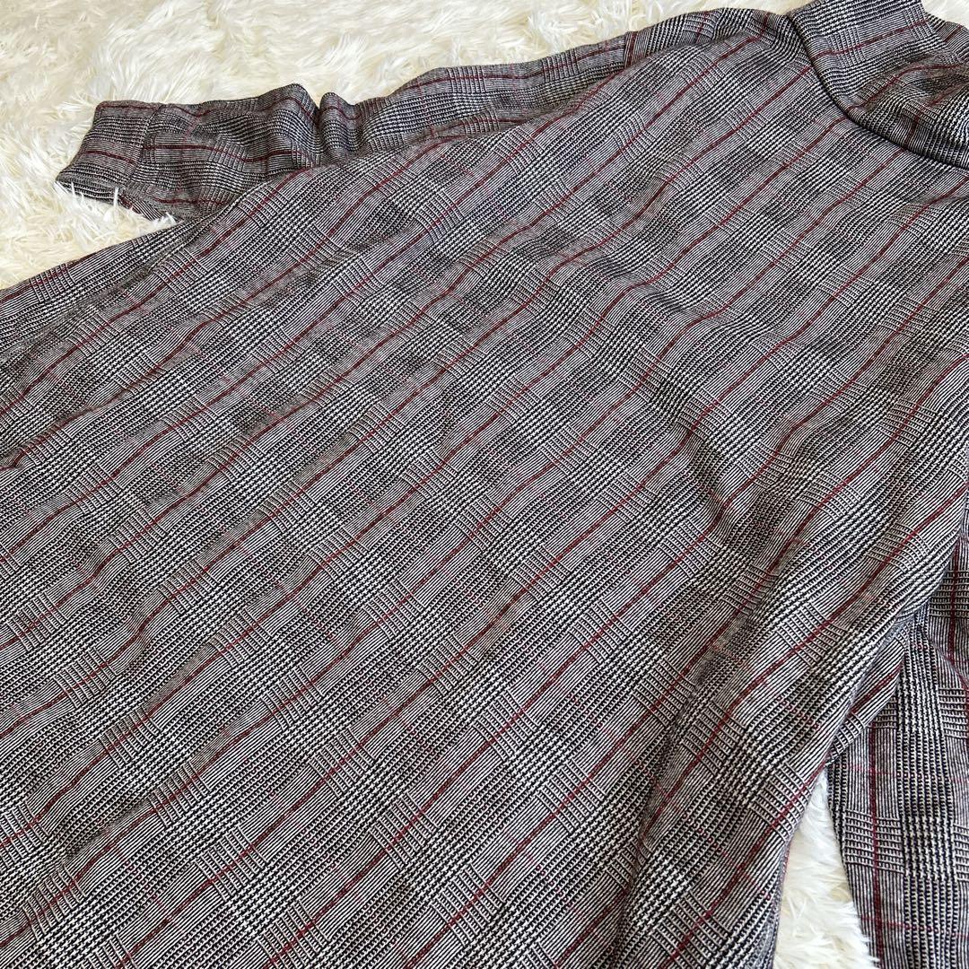 ⭐︎⭐︎⭐︎様　45R ジャージフラノ ワンピース ドレス グレンチェック 現行 近年