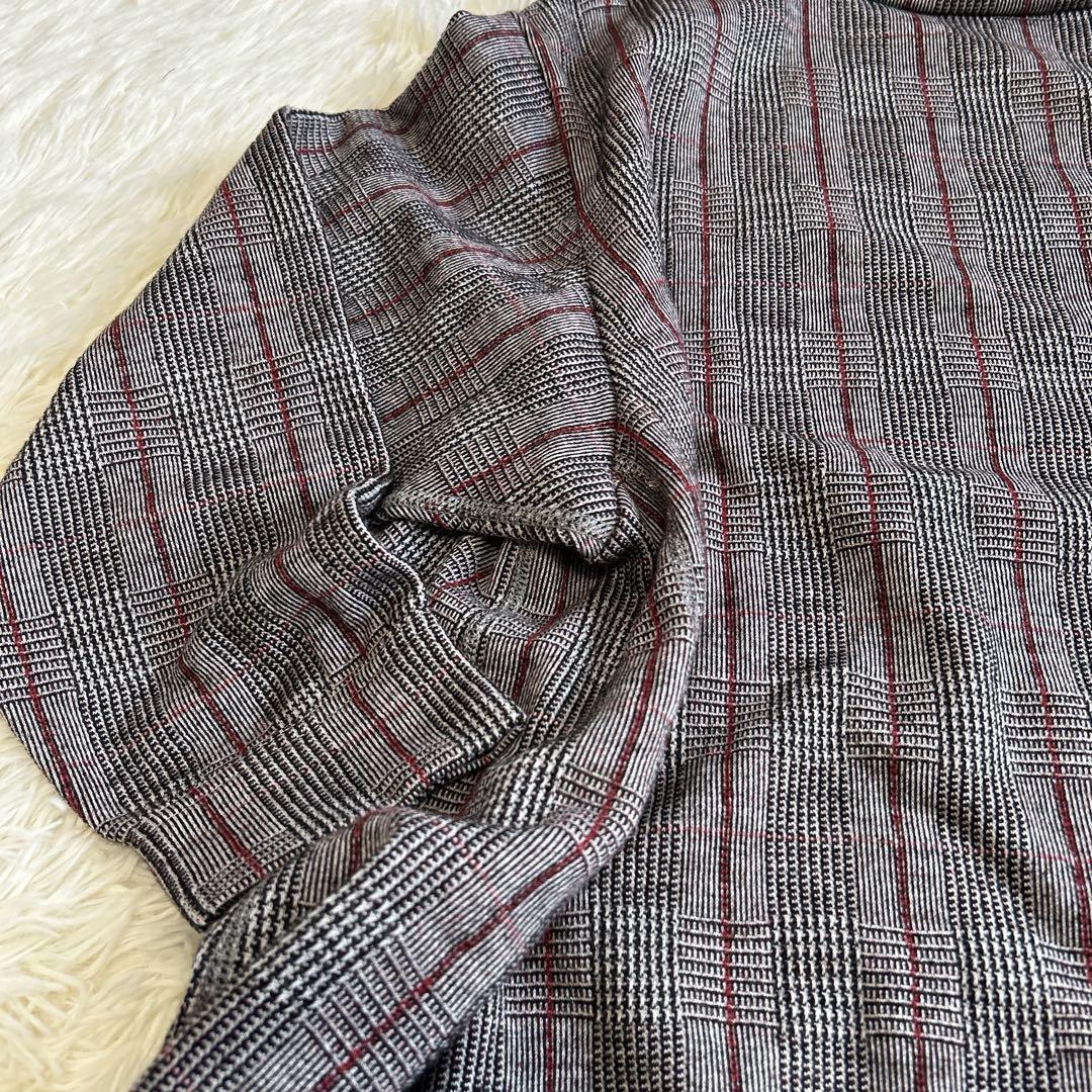 ⭐︎⭐︎⭐︎様　45R ジャージフラノ ワンピース ドレス グレンチェック 現行 近年