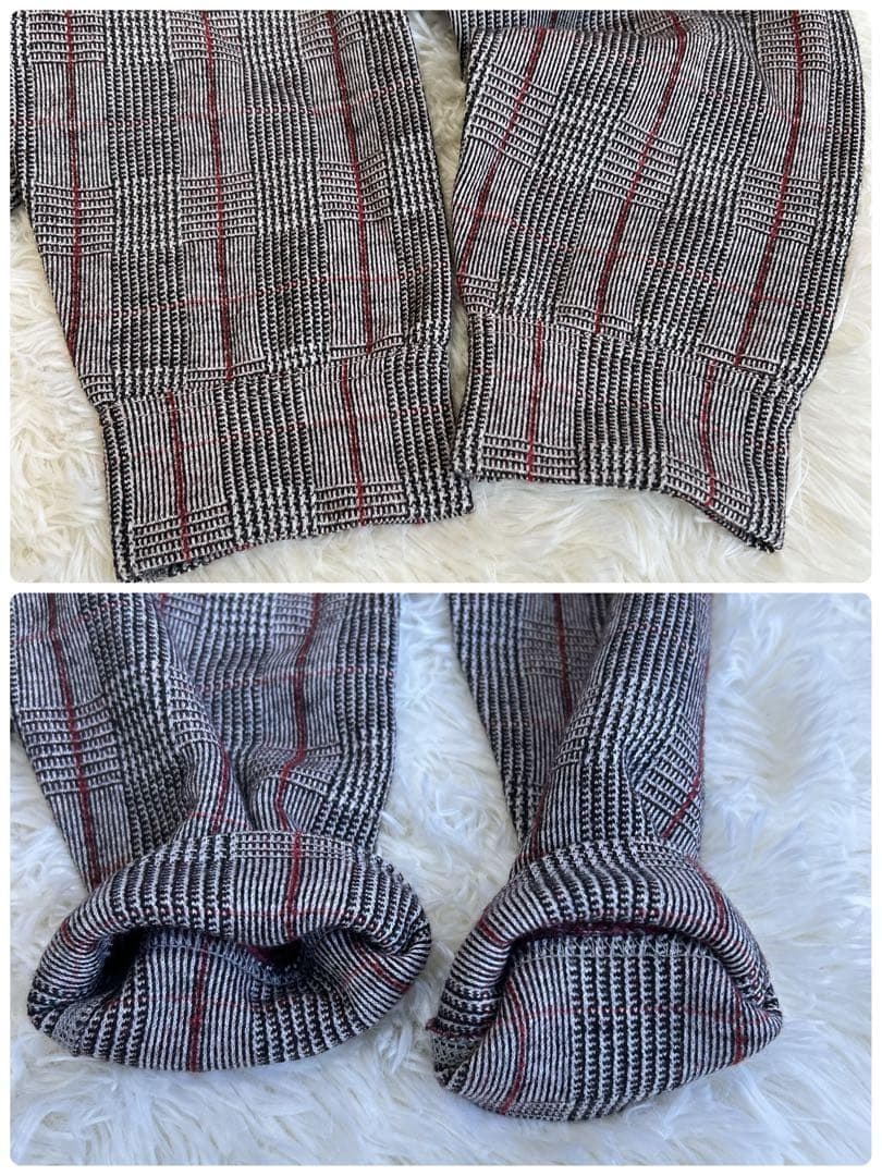 ⭐︎⭐︎⭐︎様　45R ジャージフラノ ワンピース ドレス グレンチェック 現行 近年